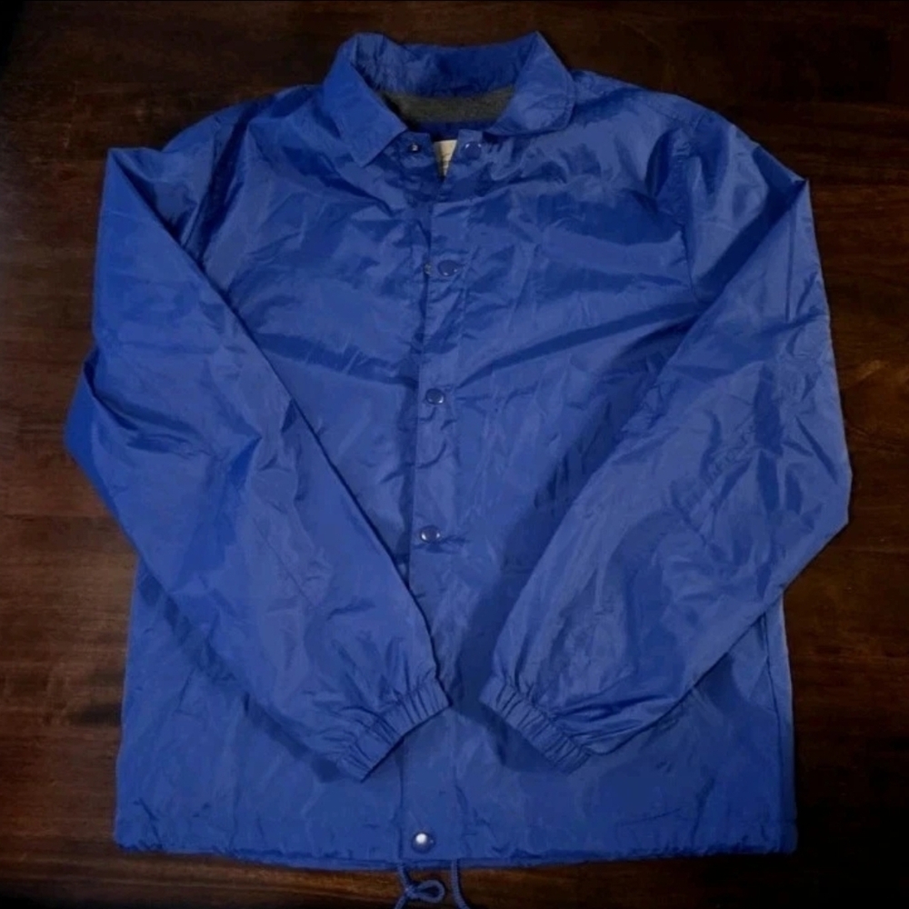 Vintage Sears Roebuck & Co Jacket Royal Blue Mens Medium Fleece Lined 80's Style